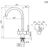 Смеситель для кухни GRANULA 7104 графит матовый 7104 GPAFIT MATOBYII